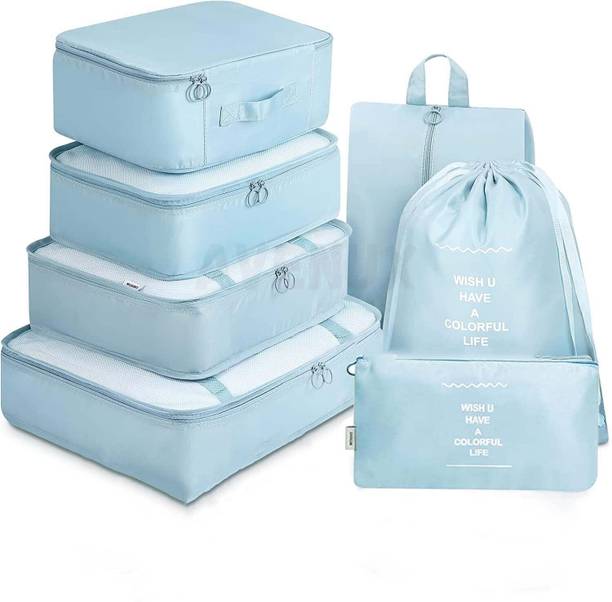 JHWOQU 7 Travel Cubes Set For Suitcase And Luggage Orga...
