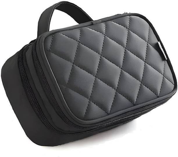 Pankhuri Makeup Bag for Travel, Perfectly Fit in Any Suitcase Or Big Bag - Black Jewellery Vanity Box