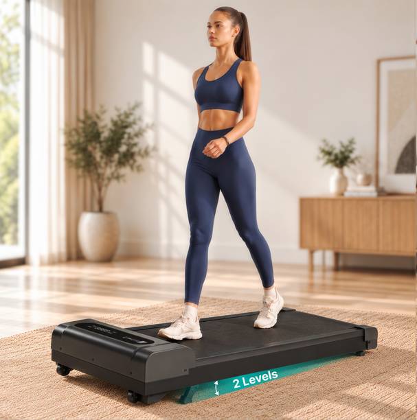 FITKIT by Cult Neo Walking Pad 3.5HP BLDC Motor 120kg Weight 2 Level Incline (Grey) Treadmill (Max Weight:120 kg)