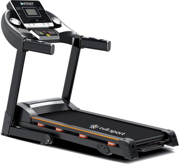 फिटकिट by कल्टस्पोर्ट FT100S 3.25HP Peak Max Weight:110Kg & 12 Preset Program For Home Gym ट्रेडमिल