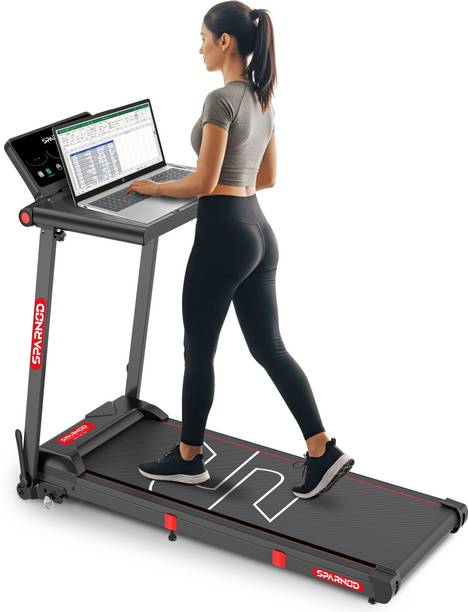 Sparnod Fitness Foldable Treadmill for Home Use 4 HP ...