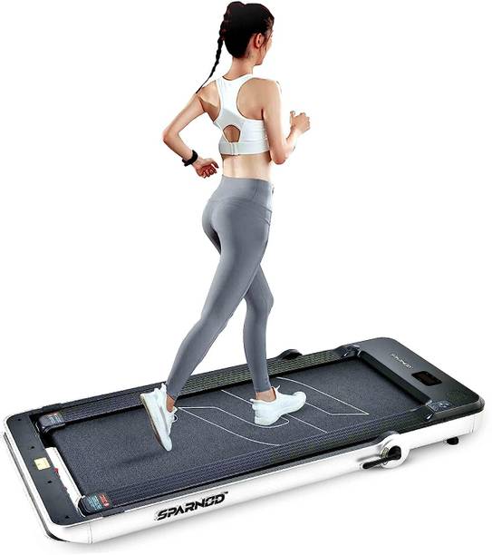 Sparnod Fitness STH-3040 Ultra Slim 4 HP Peak 2-in-1 Foldable Treadmill,No Installation Required Treadmill (Max Weight:110 kg)