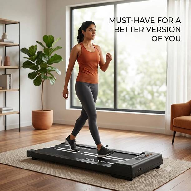 BIONFIT Cardio-X6 Treadmill for Home Gym, 3.5Hp BLDC Motor, Walking Pad, Manual Incline Treadmill (Max Weight:110 kg)
