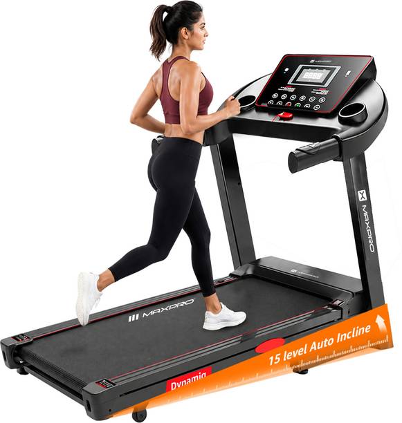 Maxpro PTA406 5.5HP Peak BLDCMotor, 18 km/h, 15 Level Auto Incline, Max. weight 130KG Treadmill (Max Weight:130 kg)