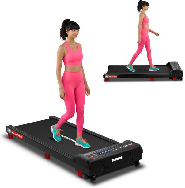Powermax Fitness 3HP Walkpad with Remote control for Home Office use, Jogpad Under desk Treadmill (Max Weight:110 kg)