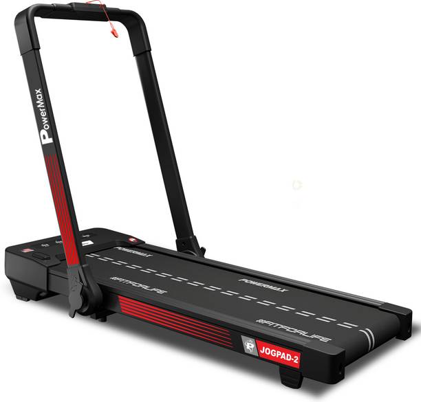 Powermax Fitness JogPad-2 (4HP Peak)with Remote Control, Under Desk Jogging Pad, Foldable Compact Treadmill (Max Weight:120 kg)