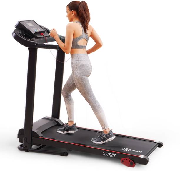 FITKIT by Cult SX11 (2.5HP Peak) with Max Weight 100kg & Heartrate Sensor For Home Gym Treadmill (Max Weight:100 kg)