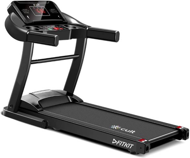फ्लोरल फोल्डर by कल्ट FT98 Steel (3HP Peak) with Max Weight 100kg & Heartrate Sensor For Home Workout ट्रेडमिल