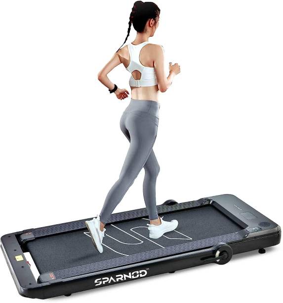 Sparnod Fitness STH-3060 (4 HP Peak) Slim Foldable 2 in 1 Walking Pad & Treadmill for Home use Treadmill