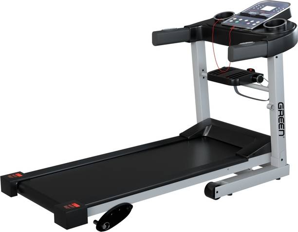 Green GT-400 PT Motorized Running Treadmill For Home Gym, 4 HP Peak Treadmill (Max Weight:110 kg)