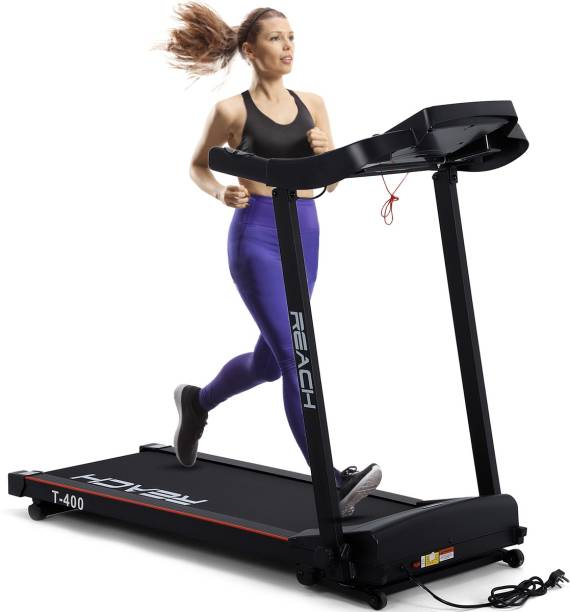 Reach T-400 Motorized Running For Home Gym, 4 HP Peak | Manual Incline Treadmill
