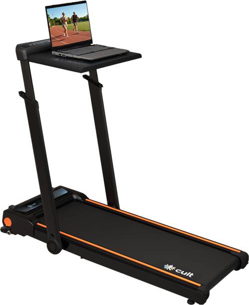 Cult Treadmill with Desk 5.5HP Peak 120Kg Weight Adjustable & Detachable Desk HomeUse Treadmill (Max Weight:120 kg)