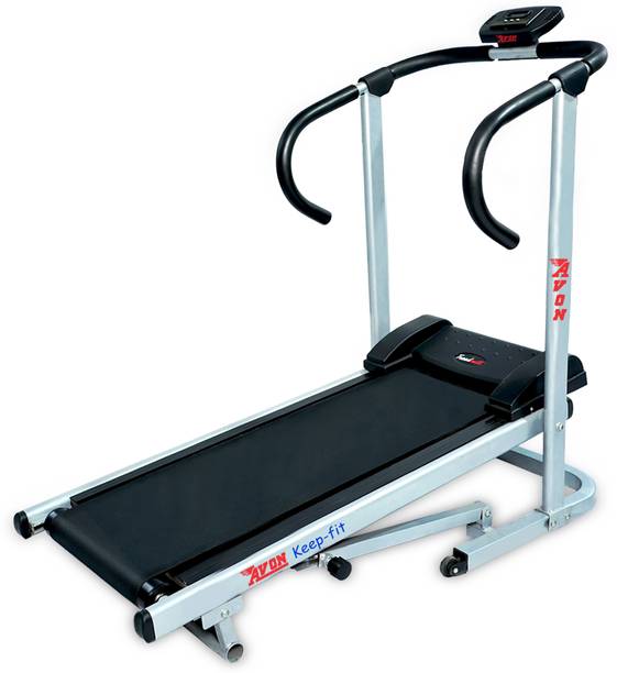 AVON Fitx , Single Function Manual Jogger, foldable by Manual Knob Lock incline Treadmill (Max Weight:110 kg)