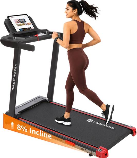 Maxpro PTM1200 4HP BLDC Motor, 12km/Hr Speed, Max. User Wt.110Kg, Manual Incline Home Treadmill (Max Weight:110 kg)