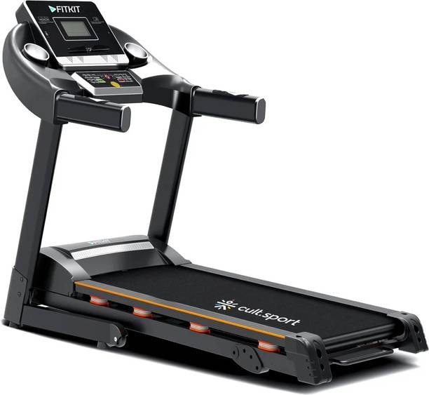 FITKIT by Cult FT100S 3.25HP Peak Max Weight:110Kg & 12 Preset Program For Home Gym Treadmill (Max Weight:110 kg)
