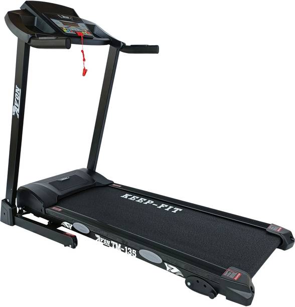 AVON Fitx Foldable TM-135| 3HP Peak DC Motor| LED Display with MP3 & USB CONNECTIVITY Treadmill (Max Weight:100 kg)