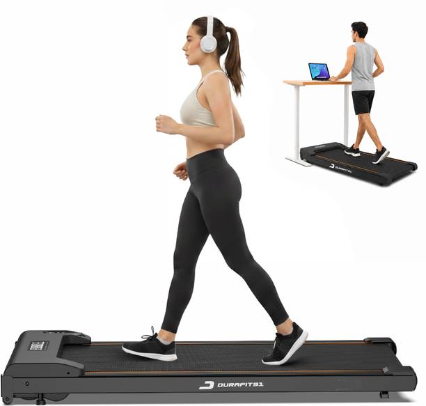 Durafit91 Compact Lite Walkpad 120Kg Max Weight, 3HP Peak BLDC 10km/h Speed Remote Control Treadmill (Max Weight:120 kg)