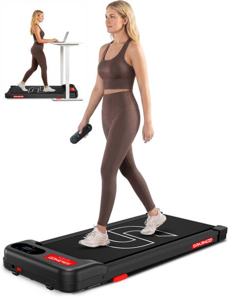 Sparnod Fitness STH-2001 Walking Pad for Home Use, 2.25HP, 1-6 km/h, Compact underdesk Treadmill (Max Weight:85 kg)