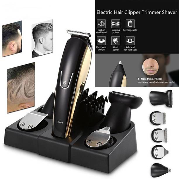 rftg Multi-head Hair Clipper Complete Hair Trimmer Set For Man Fully Waterproof Trimmer 120 min  Runtime 5 Length Settings
