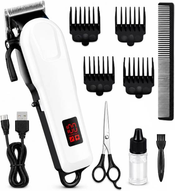 CLINLINSO 809A Professional Hair Clipper with Comb, Scissors & Accessories Fully Waterproof Trimmer 240 min Runtime 5 Length Settings