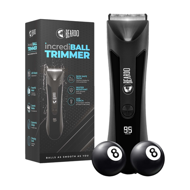 BEARDO incrediBALL with Skin Safe Tech, No Nicks with Ceramic Blades Fully Waterproof Trimmer 90 min Runtime 4 Length Settings