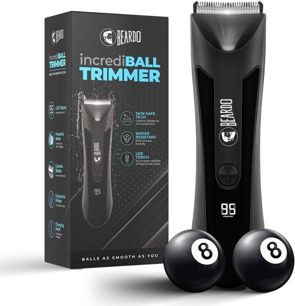 BEARDO incrediBALL Trimmer for Men with Skin Safe Tech Fully Waterproof Trimmer 90 min  Runtime 4 Length Settings