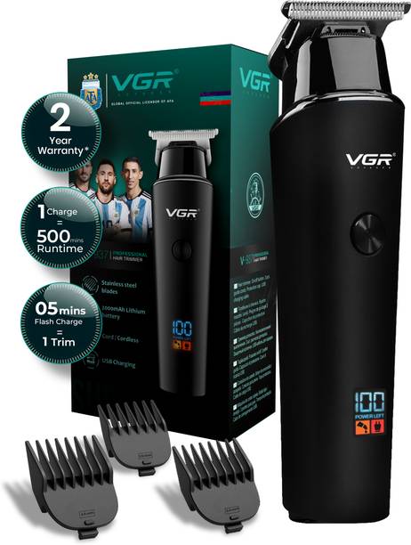 VGR V-937 Professional Hair Trimmer with LED Display Trimmer 500 min Runtime 4 Length Settings