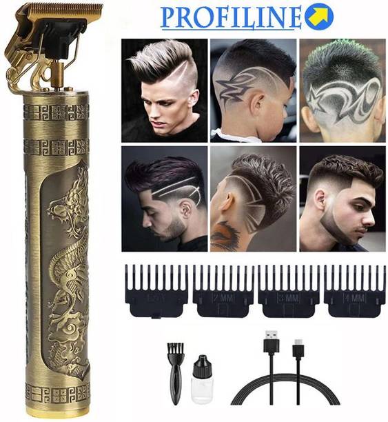 Profiline Zero trimmer shaver :: shaving machine men :: trimmer men :: 0.0mm Trimmer 60 min Runtime 3 Length Settings (Gold)