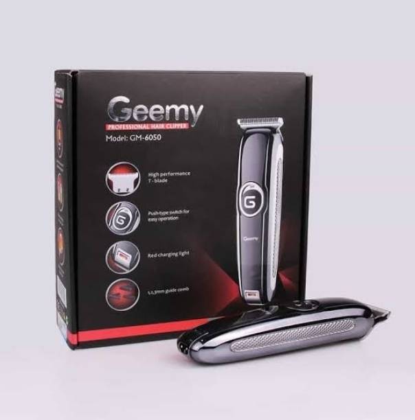 Gemmy GM-6050 PROFESSIONAL HAIR TRIMMER HIGH PERFORMANCE, T-BLADE FOR ZERO CUTTING Trimmer 120 min  Runtime 3 Length Settings