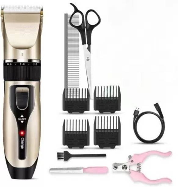 OXERPRO Pet Hair Trimmer, Black Pet Hair Trimmer For PET DOG CAT Trimmer 240 min  Runtime 7 Length Settings