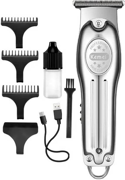 Kemei KM-679 Trimmer 160 min Runtime 4 Length Settings (Silver)