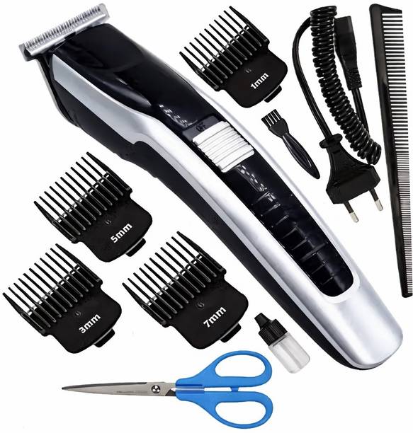 CLINLINSO 538 Rechargeable Hair Trimmer with Hair Comb & Scissor for Men Cordless Fully Waterproof Trimmer 60 min Runtime 2 Length Settings
