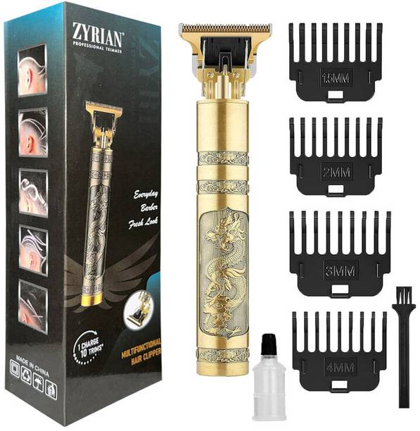 ZYRIAN Hair Clipper Professional Hair Cutting Machine Home Shaver Trimmer for Men-Beard Fully Waterproof Trimmer 45 min Runtime 4 Length Settings