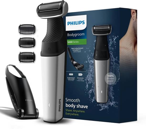 PHILIPS BG5021/15 Fully Waterproof Body Groomer 60 min  Runtime 3 Length Settings