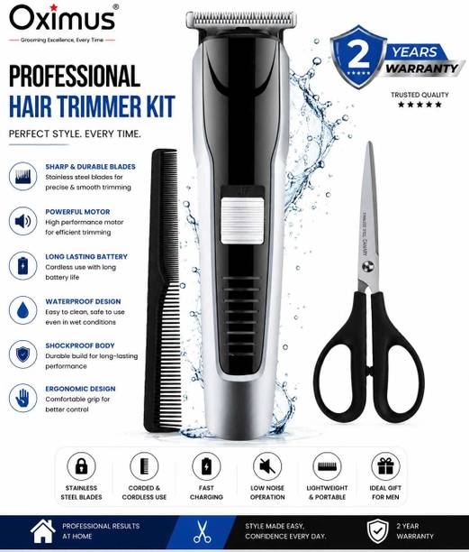 ValueShop Multi-Grooming Hair Trimmer Kit for Men | IPX7 Shockproof Design Accessories Kit Fully Waterproof Trimmer 120 min Runtime 4 Length Settings