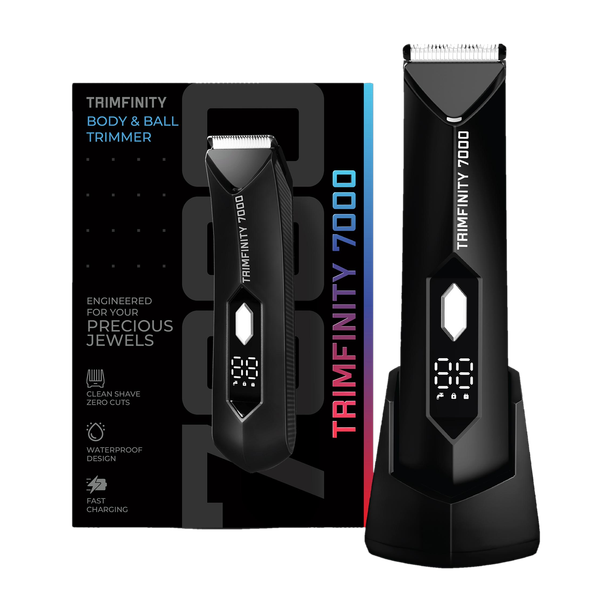 urbangabru Trimfinity 7000 Body Hair Trimmer Men, Wireless Fast Charging, 1-Year Warranty Fully Waterproof Body Groomer 90 min  Runtime 4 Length Settings