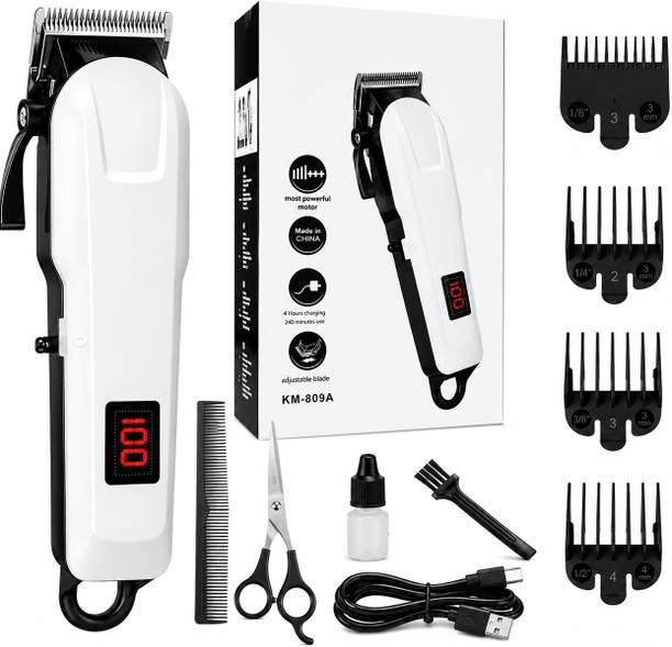 ChinuStyle 809A Heavy Duty Cordless Hair Cutting Machine For Men With Adjustable Range Trimmer 180 min Runtime 5 Length Settings