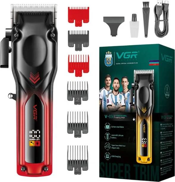 VGR V-656 Professional Salon Series Hair Clipper Trimmer 200 min  Runtime 11 Length Settings