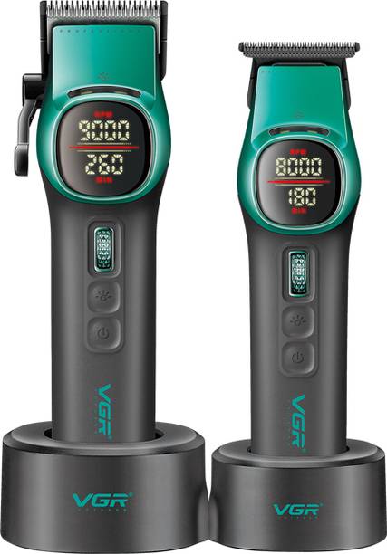 VGR V-885 S2 Rotafinity Pro 2 in 1 Barber Set, Clipper Trimmer 300 min Runtime 19 Length Settings