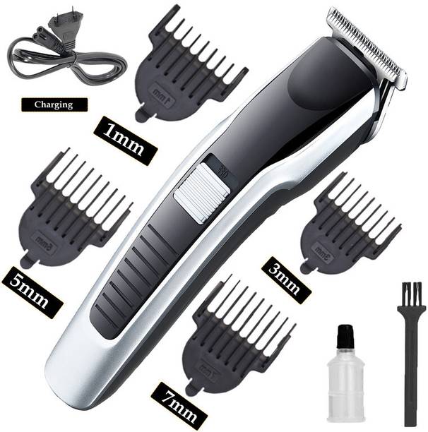 ZYRIAN Men Beard Professional Cordless Rechargeable Trimmer Hair Clippers for Men-Hair Fully Waterproof Trimmer 45 min Runtime 4 Length Settings