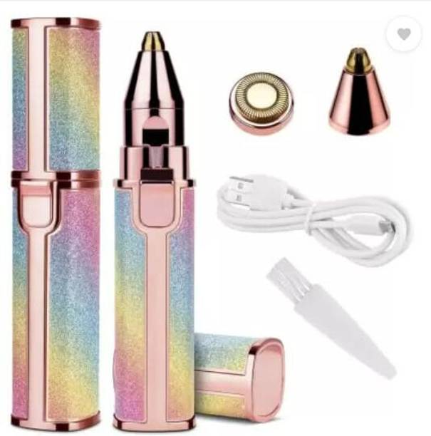 DENDUES 2 In 1 Eyebrow Machine For Women Face Lips Nose Hair Removal Fully Waterproof Body Groomer 60 min  Runtime 2 Length Settings