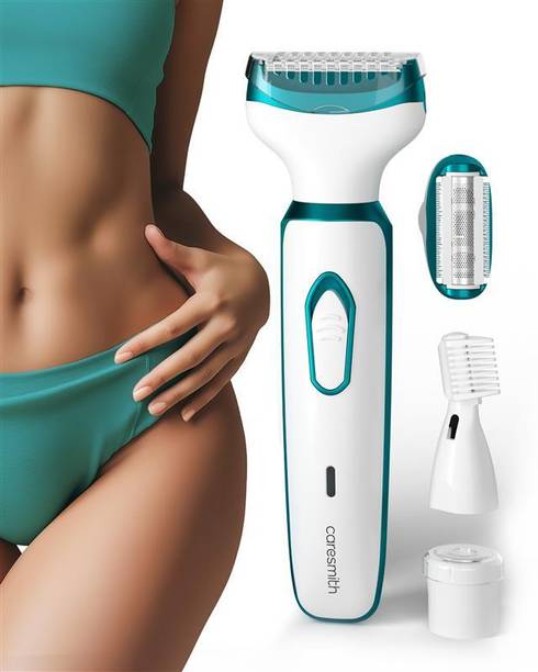 caresmith Bloom Face & Body Rechargeable Fully Waterproof Trimmer 100 min  Runtime 0 Length Settings
