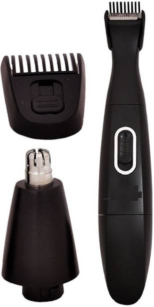 Kemei KM-3303 2-in-1 Nose Hair Trimmer Trimmer 40 min Runtime 2 Length Settings (Black)