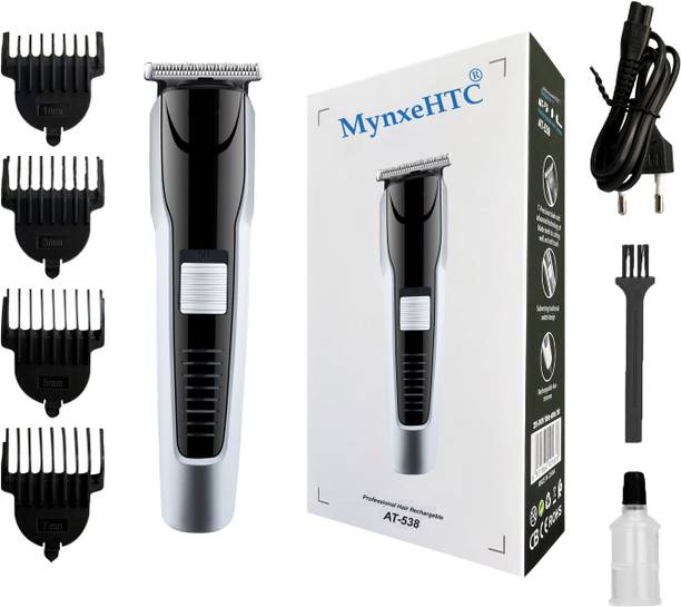 MynxeHTC AT-538 Rechargeable Cordless Beard Hair Fully Waterproof Trimmer 45 min Runtime 4 Length Settings