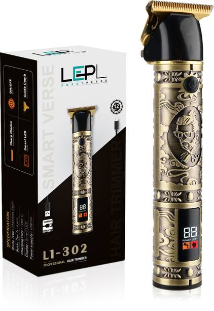 LEPL L1-302 Smart Professional Hair Trimmer with Led Display Trimmer 180 min  Runtime 4 Length Settings