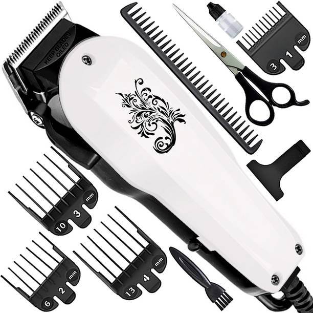 QGS Powerful D9 Adjustable Titanium Wired High Quality Hair Clipper Beard Moustache Trimmer 510 min Runtime 8 Length Settings