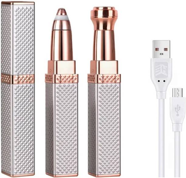 CJEN CJ_01 2 In 1 Eyebrow Trimmer Machine For Women Face Lips Nose Hair Removal Trimmer 45 min  Runtime 1 Length Settings