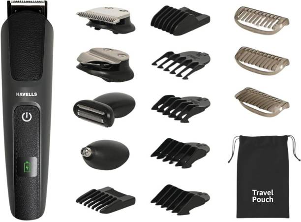 HAVELLS GS8714 | 15-in-1 Super Grooming Kit | Ipx7 Fully Washable and Body Groomer Fully Waterproof Grooming Kit 120 min  Runtime 10 Length Settings