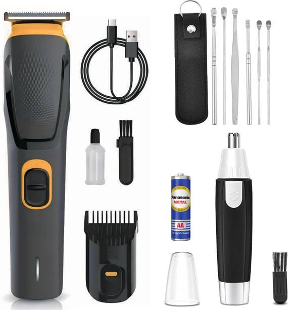 Virth Ear Cleaning Kit WIth Ear hair Nose Hair Shaving & Head Hair & Beard Hair Useful Trimmer 90 min  Runtime 0 Length Settings