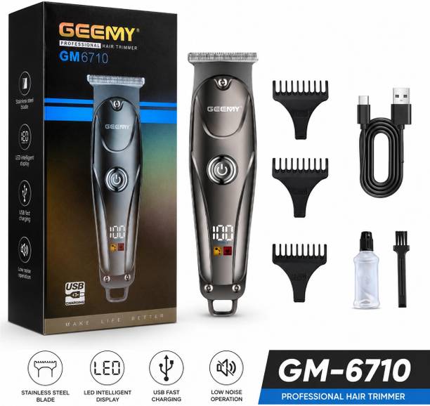 Geemy GM-6710 Professional Hair Trimmer for Men & Women Trimmer 120 min Runtime 3 Length Settings